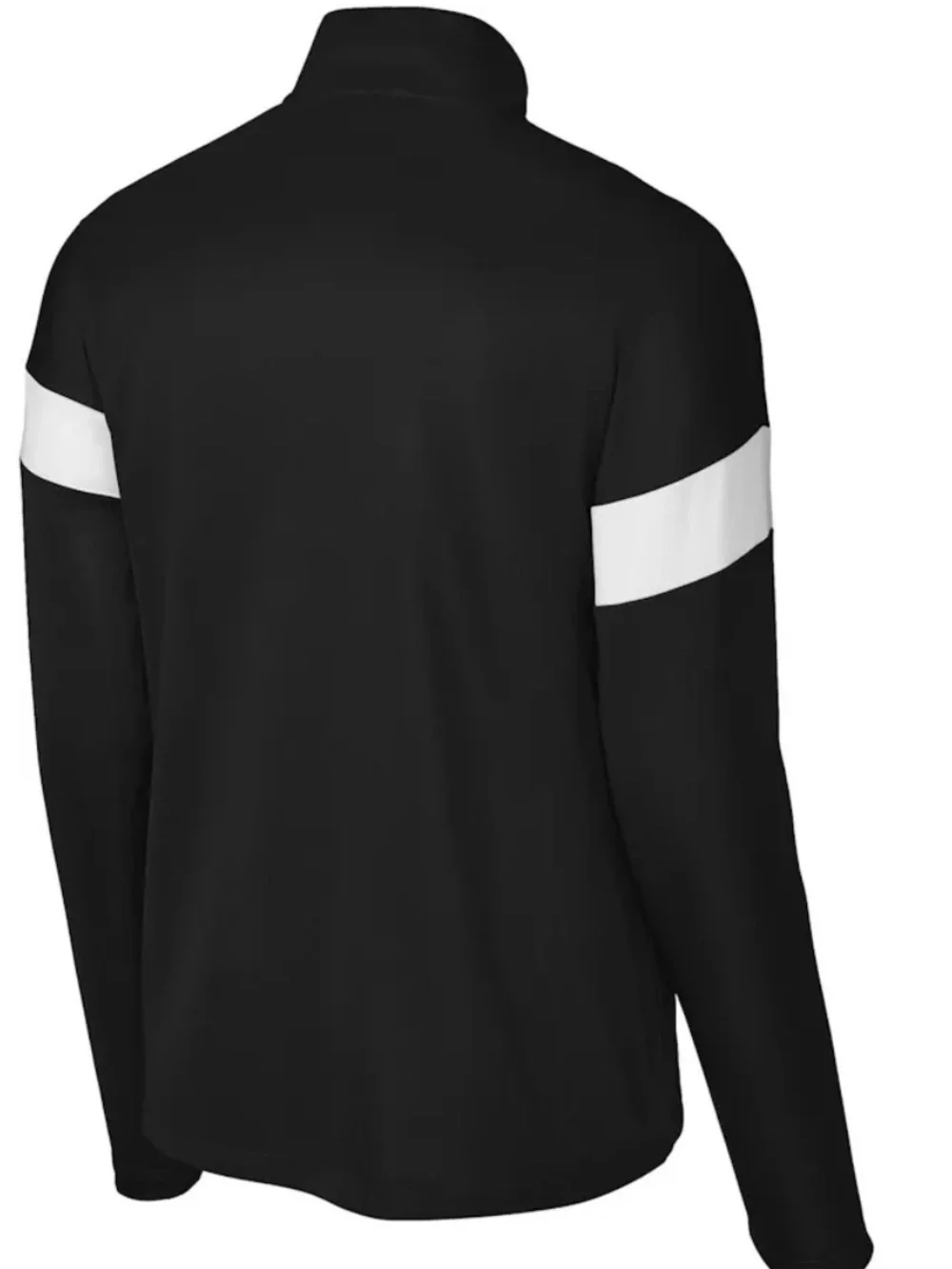 NEW Sport-Tek Black youth medium Track Jacket with White Sleeve Stripes